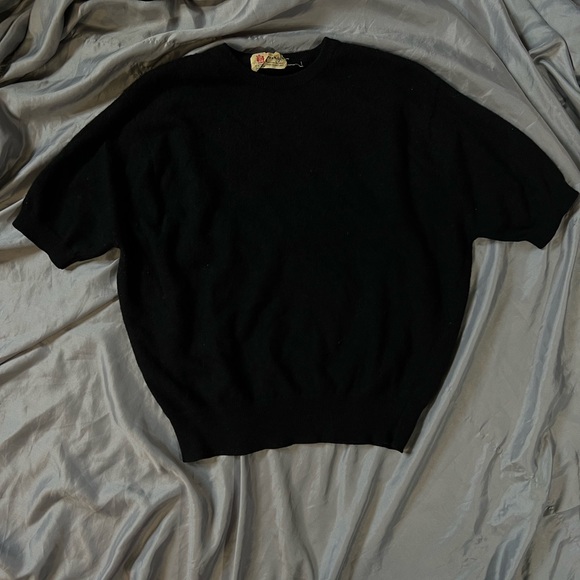 PRINGLE OF SCOTLAND BLACK KNITTED MADE OF PURE CASHMERE WOMENS SWEATER PULLOVER - Picture 2 of 4